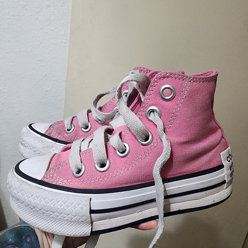 Converse Pink Canvas High-Tops